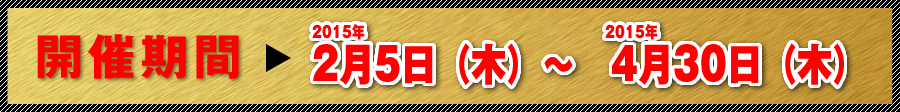 2014年9月29日（金）～2015年1月11日（日）
